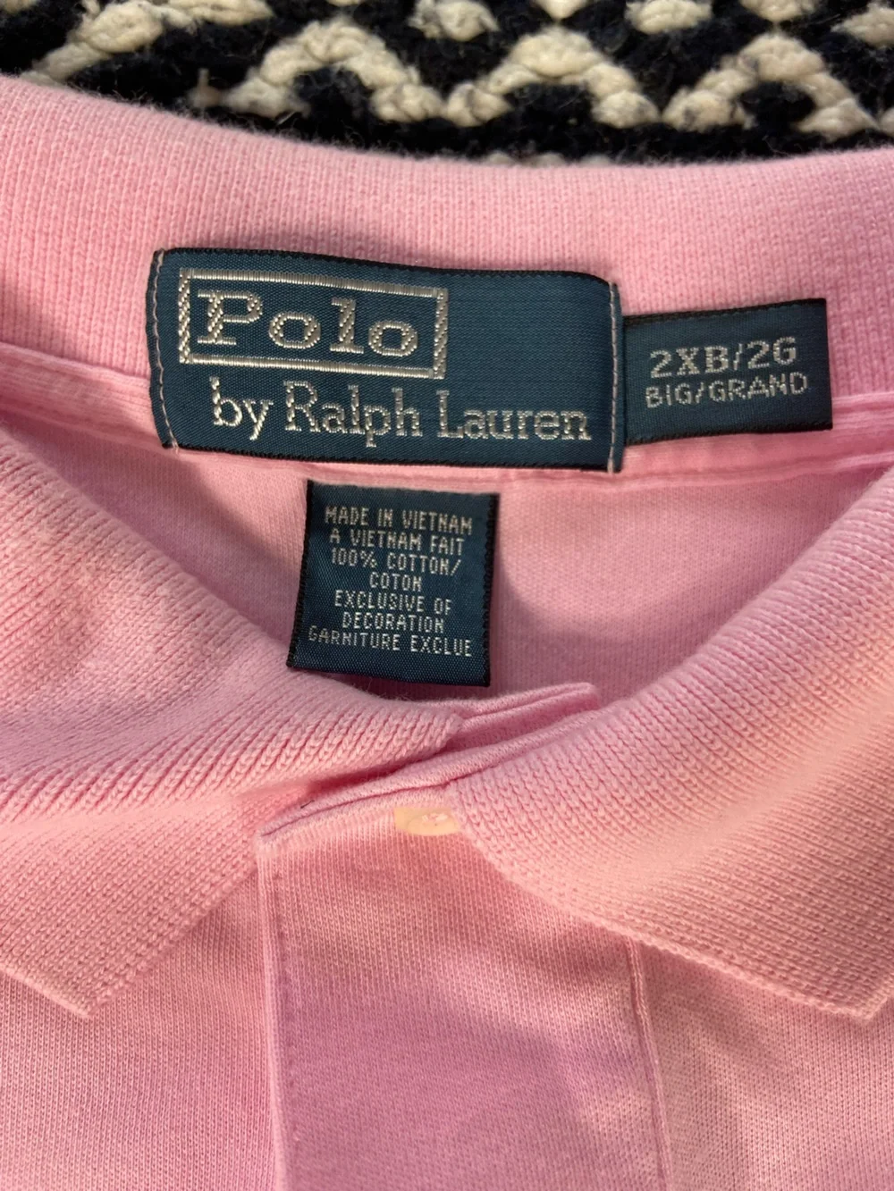 Ralph Lauren Polo Classic Pink Shirt Embroidered Pony 2XB/2G Big Men’s